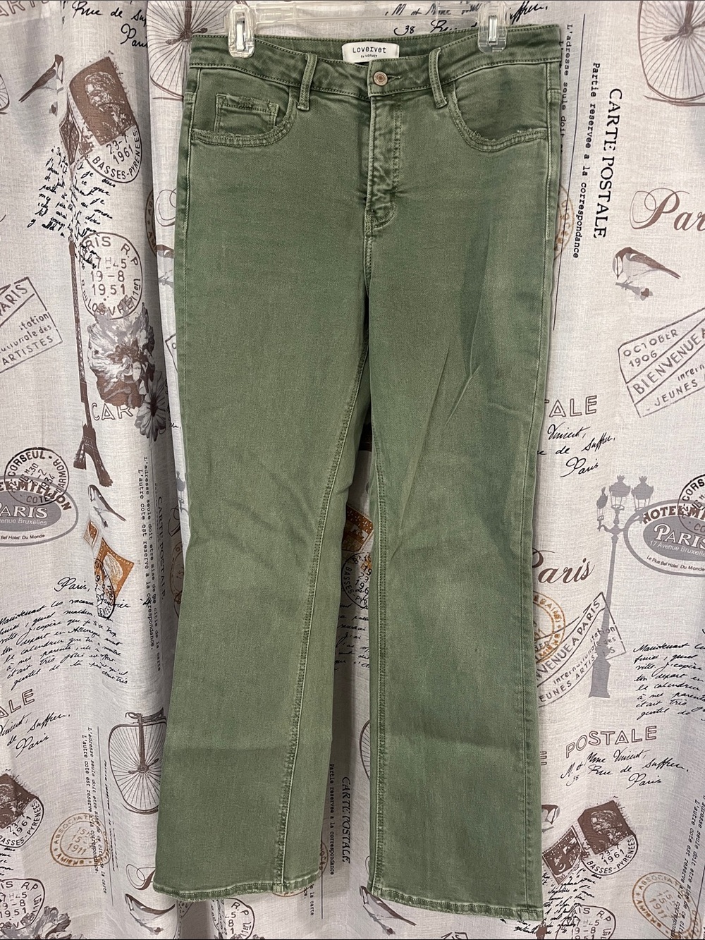 Olive Green Boot Cut Women's Jeans